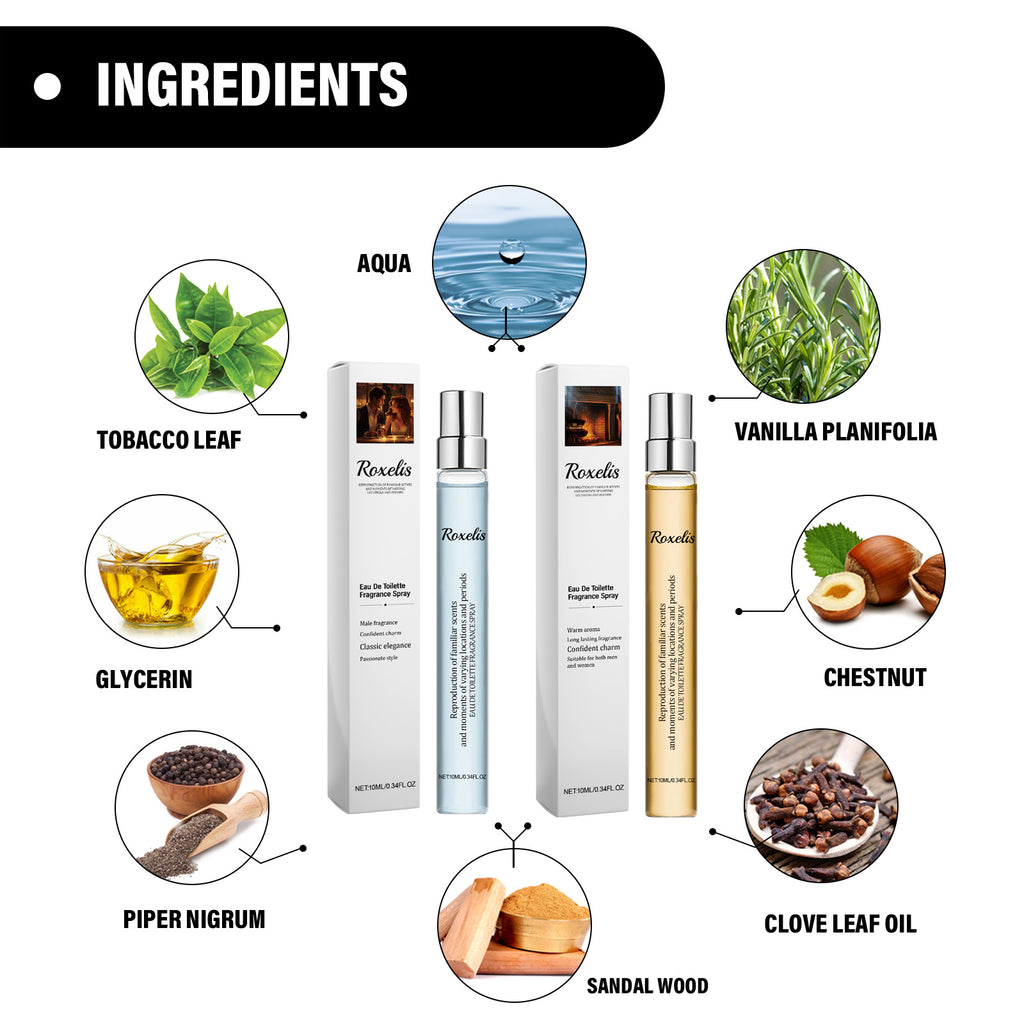 Roxelis Eau De Toilette Fragrance Spray, Men And Women Long-Lasting Light Fragrance Fresh Natural Couple Dating Exudes Charming Atmosphere Sandalwood Perfume