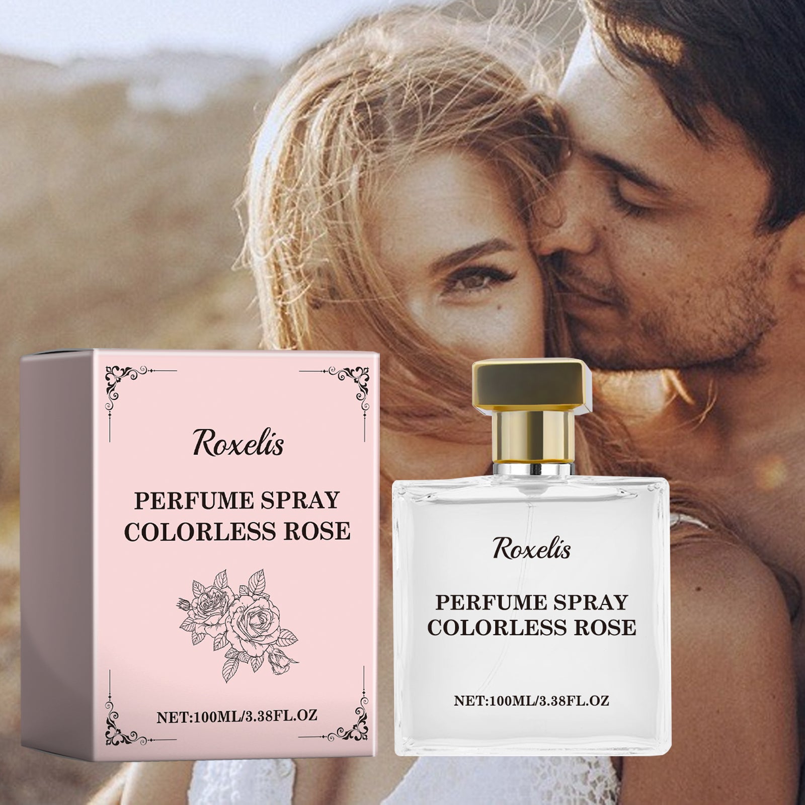 Roxelis Colorless Rose Perfume, Lasting Fragrance For Women Fresh And Elegant Flower Language Series Elegant Charming Fragrance