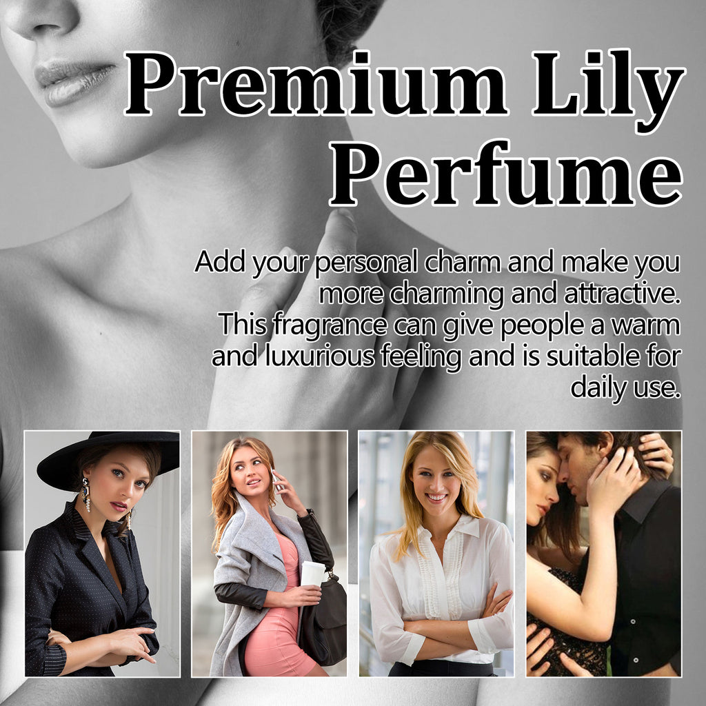 Roxelis Premium Lily Perfume, Women's Lily Fragrance Fragrance Natural Fresh Stay Charm Ball Perfume