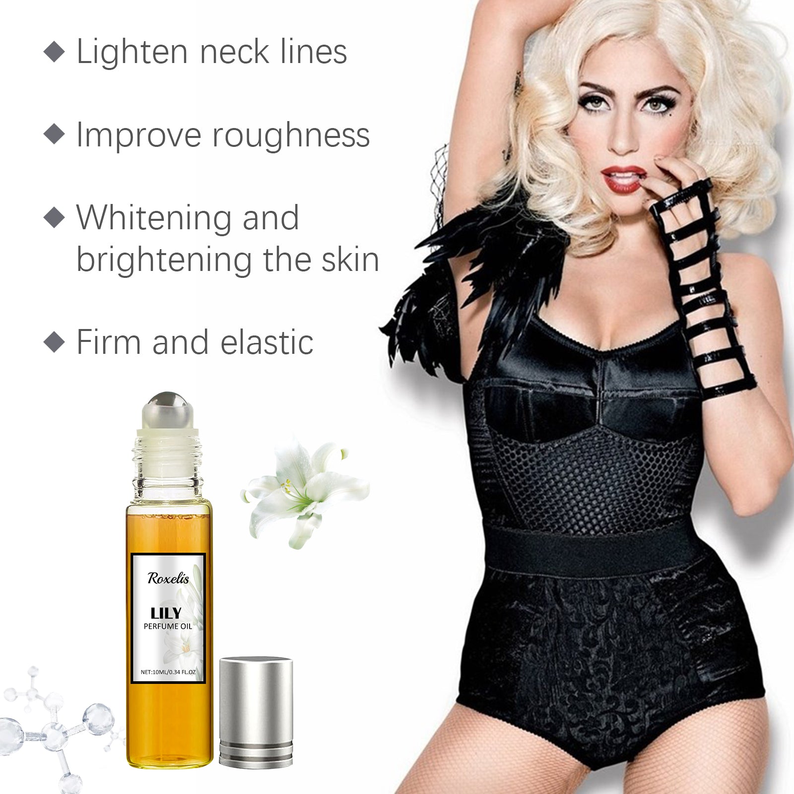 Roxelis Ladies Pheromone Ball Lily Perfume, Mild And Long-Lasting Fresh Fragrance Portable Fragrance