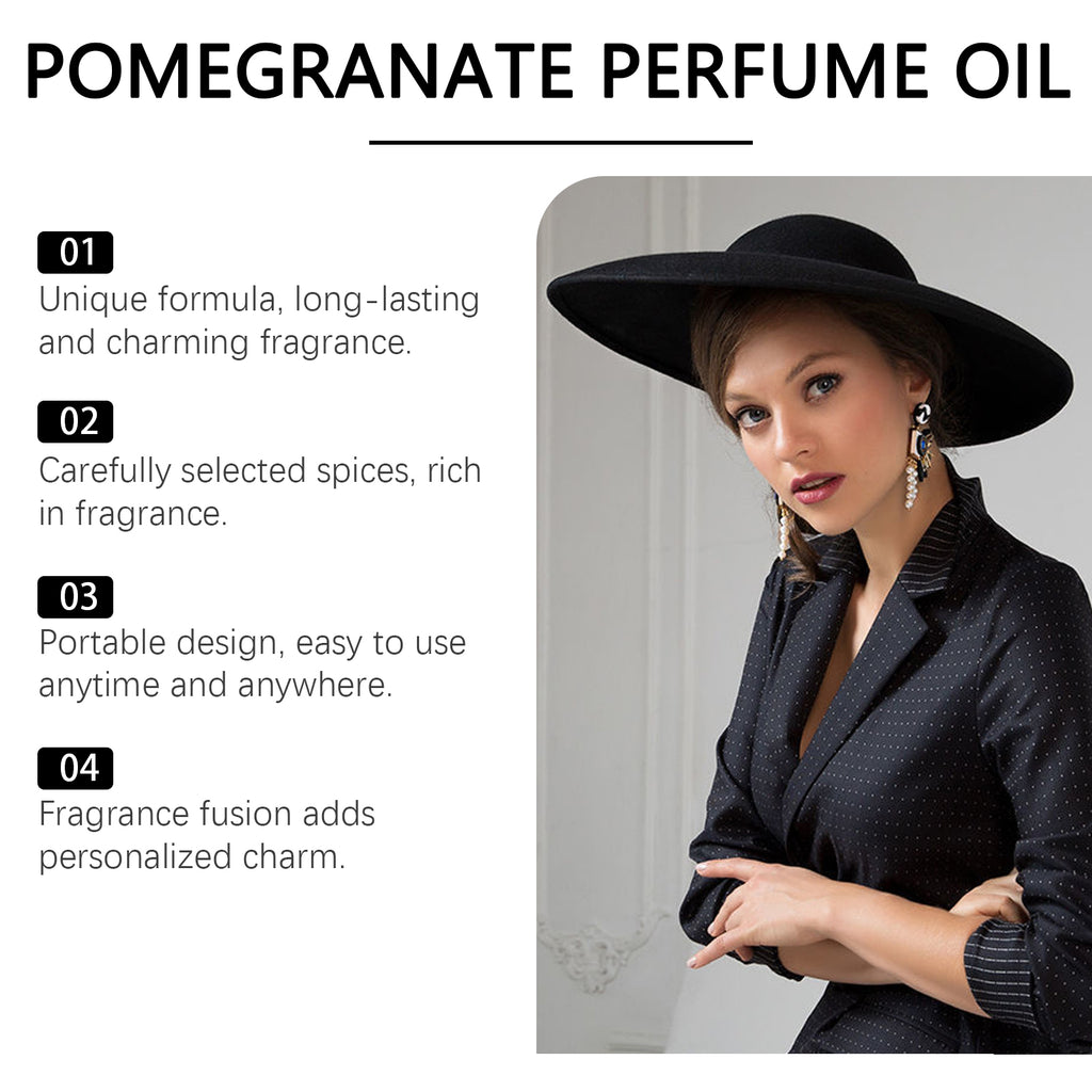 Roxelis Women's Pheromone Ball Pomegranate Perfume Natural Long Lasting Light Fragrance Fresh Flower Fruit Charm Stay Perfume