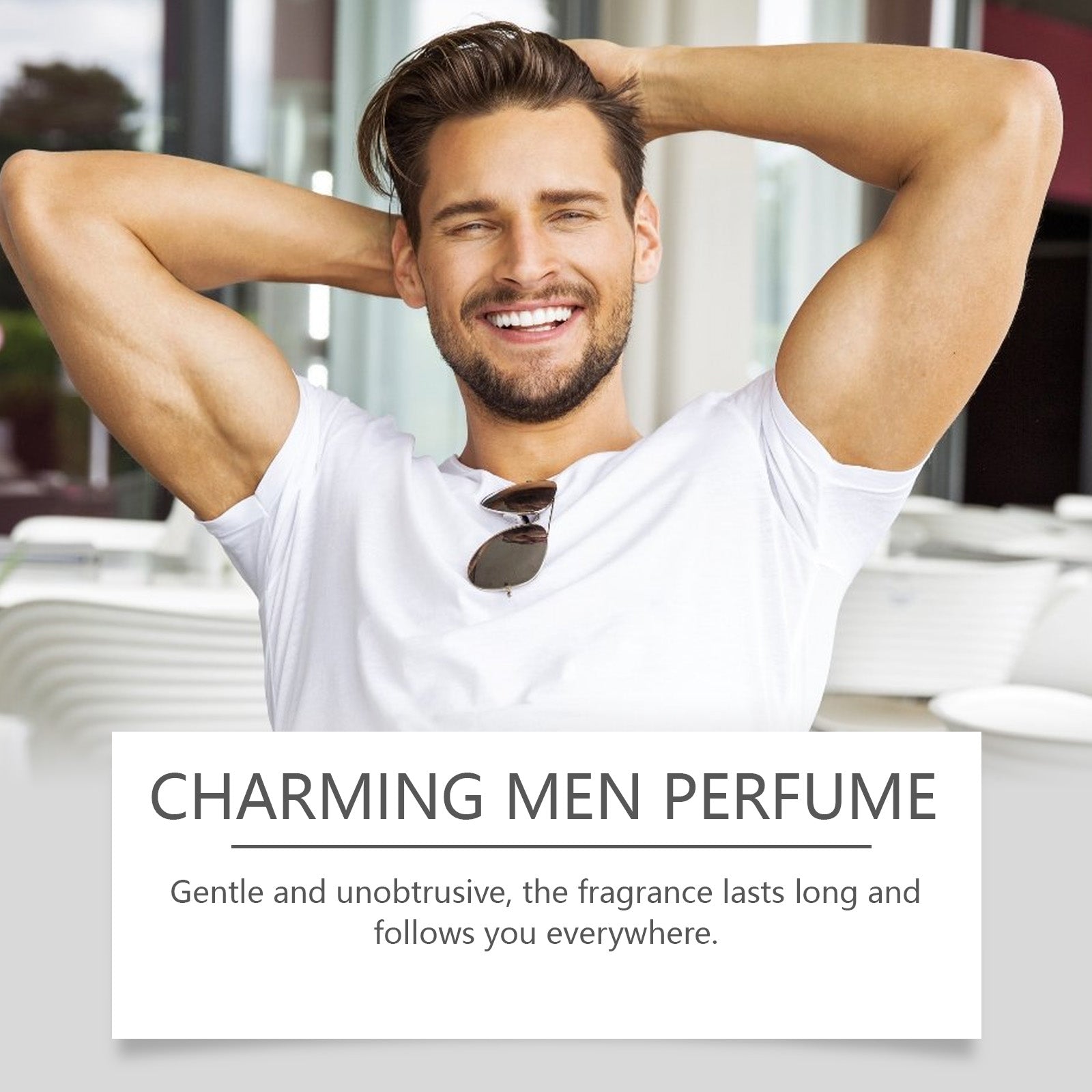 Roxelis Men's Floral Pheromones Fragrance Lasting Fragrance Exudes Male Charm Niche Wooden Portable Ball Bearing Perfume
