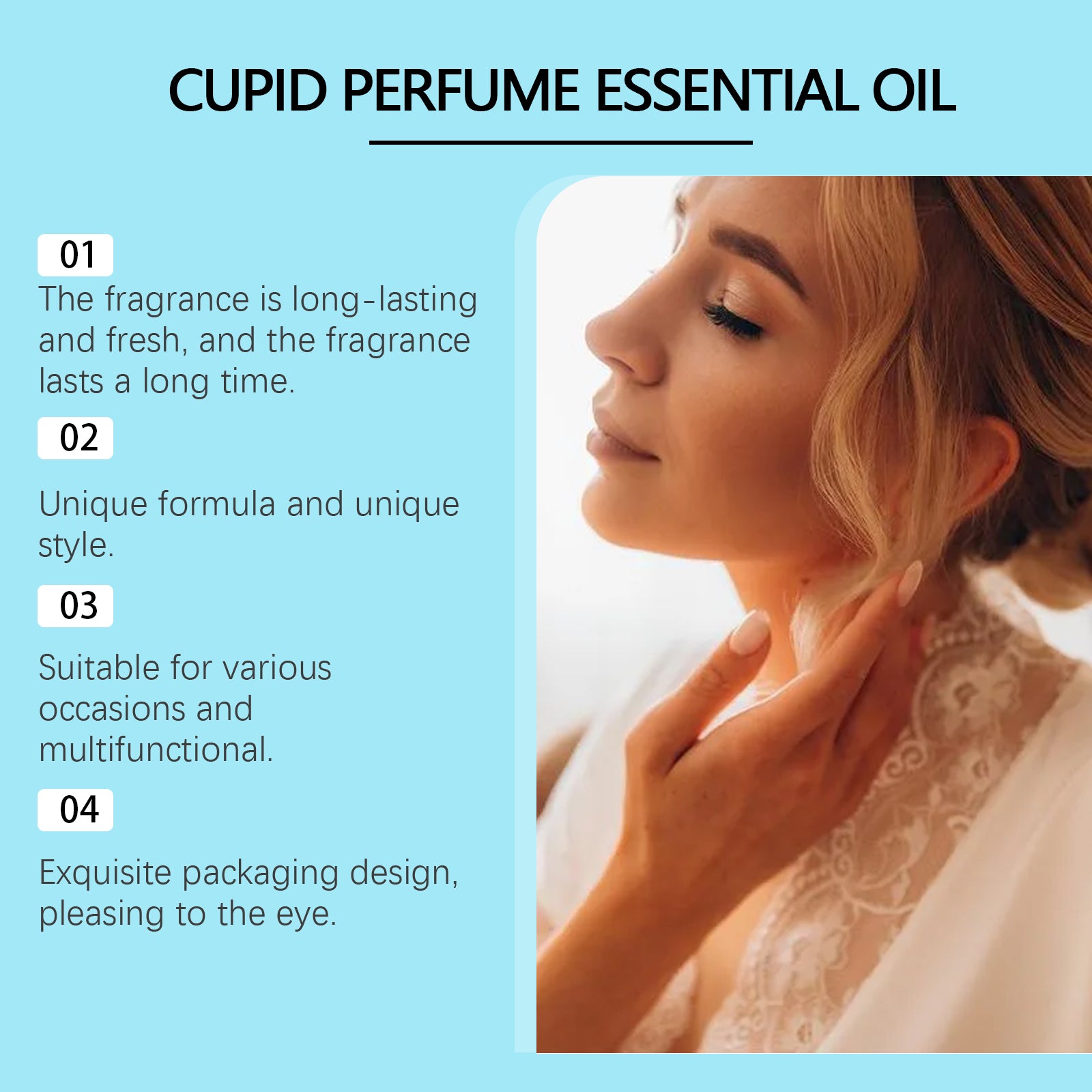 Roxelis Cupid Series Cologne Natural Long-Lasting Fresh Fragrance Fragrance Fragrance Date Fragrance Portable Perfume